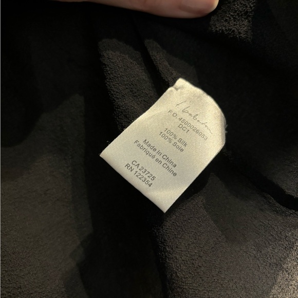 Aritzia Babaton Black Silk Blouse Sheer Ruffle Top, Size S - Picture 4 of 4